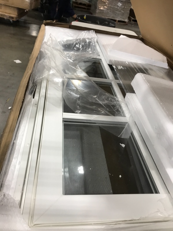 Photo 4 of 24 in. x 48 in. Left-Hand Vinyl Casement Window with Grids and Screen in White
