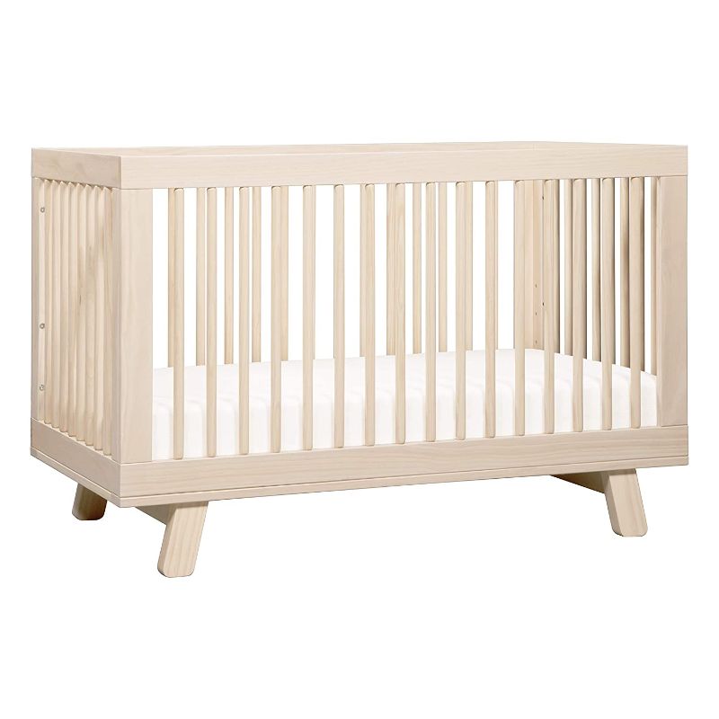 Photo 1 of Babyletto Hudson 3-in-1 Convertible Crib with Toddler Bed Conversion Kit in Washed Natural, Greenguard Gold Certified
