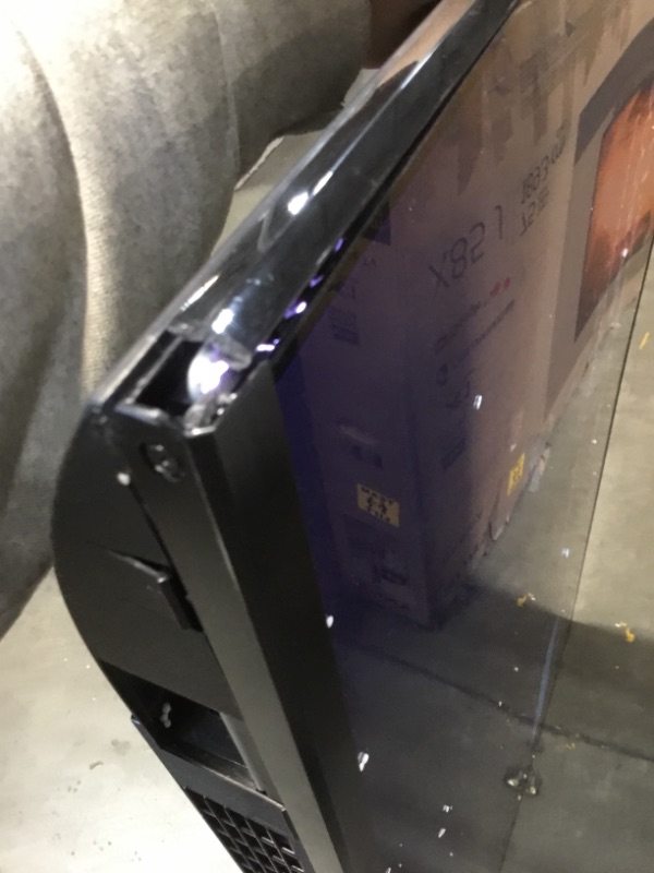 Photo 1 of MISSING SCREWS CRACKED ON BOTTOM LEFT, Sony X85J 65 Inch TV: 4K Ultra HD LED Smart Google TV with Native 120HZ Refresh Rate, Dolby Vision HDR, and Alexa Compatibility KD65X85J- 2021 Model
