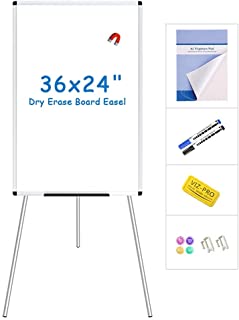 Photo 1 of VIZ-PRO Magnetic Whiteboard Easel, 36 x 24 Inches, Portable Dry Erase Board Height Adjustable for School Office and Home
