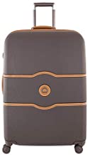 Photo 1 of DELSEY Paris Chatelet Hardside Luggage with Spinner Wheels, Chocolate Brown, Checked-Large 28 Inch, with Brake
