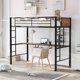 Photo 1 of [US Direct] Loft Bed with 2 Ladder and Desk, Storage Shelf,space saving design, Twin, Black
TWIN 38' X 74"