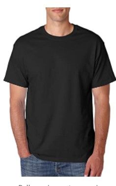 Photo 1 of 2 Hanes Men's ComfortSoft Cotton T-Shirt, BLACK, XX-Large
