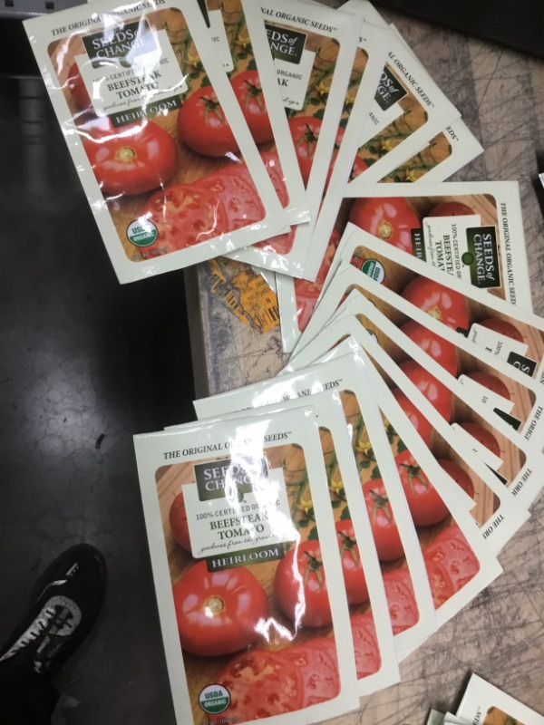 Photo 1 of Seeds of Change Certified Organic Tomato, Beefsteak - 100 Milligrams, 15 Seeds Pack
