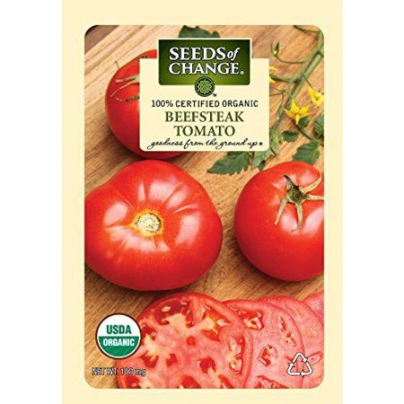 Photo 1 of Seeds of Change Certified Organic Tomato, Beefsteak - 100 Milligrams, 15 Seeds Pack
