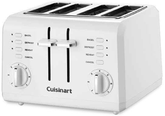 Photo 1 of Cuisinart - 4-Slice Wide-Slot Toaster - White
