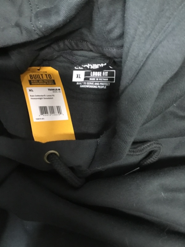 Photo 1 of Paxton Rain Defender Black Heavyweight Hooded Sweatshirt - XL
