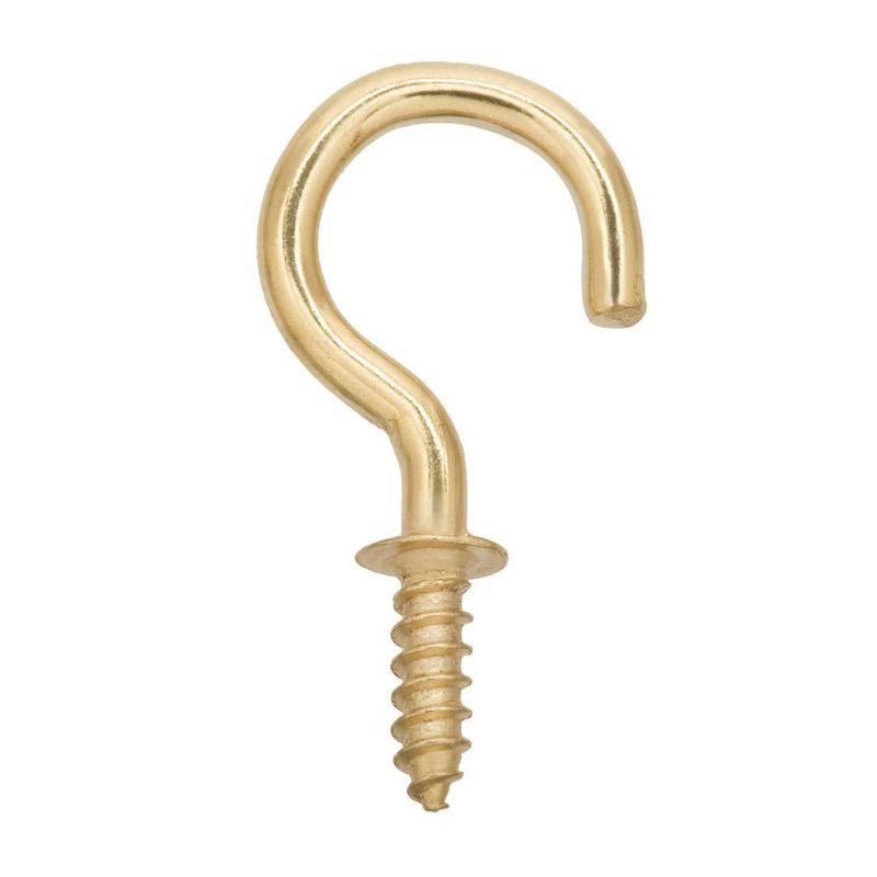 Photo 1 of 3 pack**3 lbs. 1-1/2 in. Brass-Plated Cup Hook (25-Piece per Pack)
