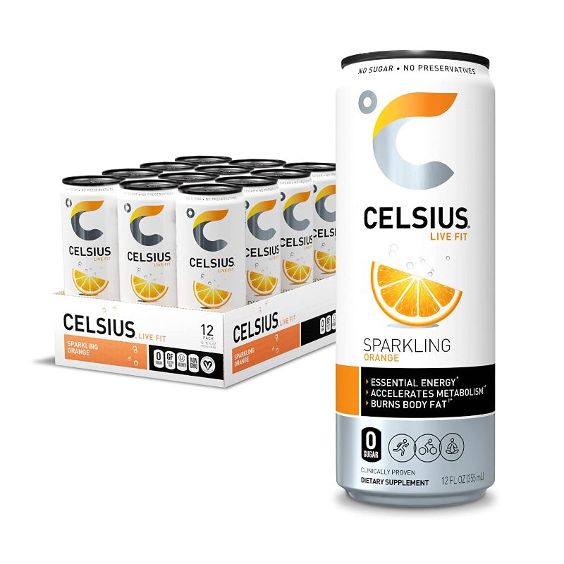 Photo 2 of CELSIUS Essential Energy Drink 12 Fl Oz, Sparkling Orange (Pack of 12)
expires Nov 2022
2 ct