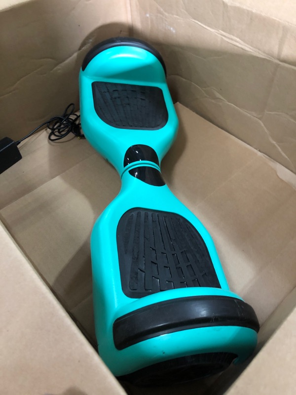 Photo 2 of Hovsco Hoverboard Two-Wheel Self Balancing Scooter 6.5 In., with Bluetooth Speaker and LED Lights, Electric Scooter Without Free bag for Adults, Kids and Gift, Green and Grey