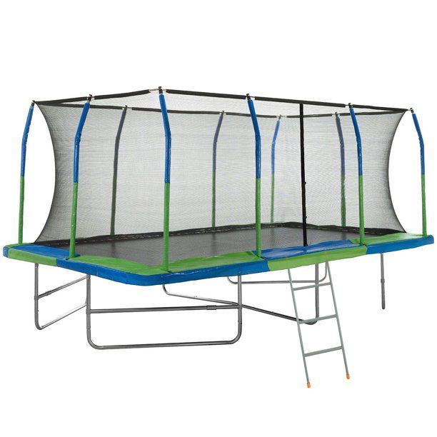 Photo 1 of **INCOMPLETE**
Upper Bounce Mega Outdoor Trampoline with Fiber Flex Enclosure System, 10' X 17'....***BOX 2 OF 3***