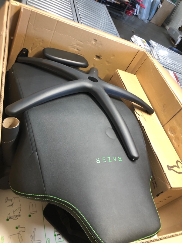 Photo 1 of Razer Iskur XL Gaming Chair: Ergonomic Lumbar Support System - Multi-Layered Synthetic Leather Foam Cushions - Engineered to Carry - Memory Foam Head Cushion - Black/Green
INCOMPLETE