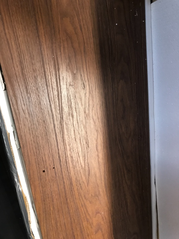 Photo 1 of **MISSING BOX 2 OF 2** Baxton Studio FP-6780-Walnut/White TV Stand, 18.8LX65.4WX25.78H, White and Walnut

