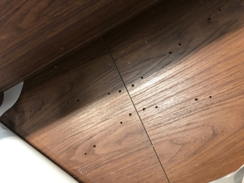 Photo 1 of **MISSING BOX 2 OF 2** Baxton Studio FP-6780-Walnut/White TV Stand, 18.8LX65.4WX25.78H, White and Walnut
