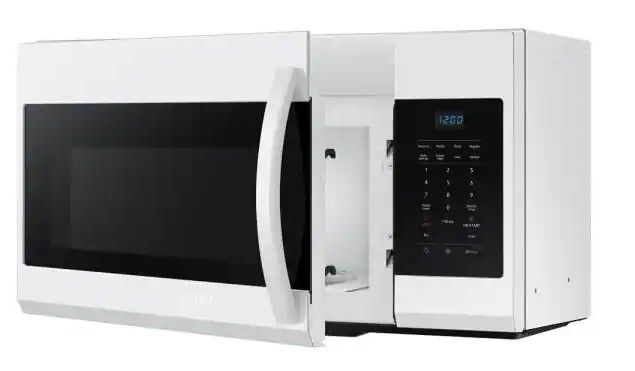 Photo 1 of 30 in. W 1.7 cu. ft. Over the Range Microwave in White
