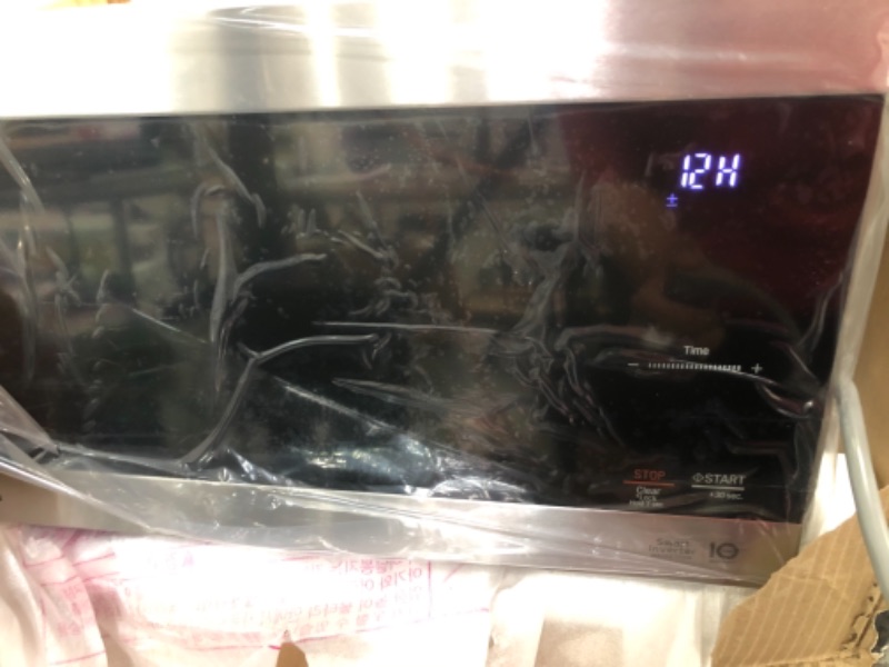 Photo 5 of LG 0.9 cu. ft. NeoChef8482 Countertop Microwave w/ Smart Inverter EasyClean8482 8211 Stainless Steel- PLUG IS DAMAGED 