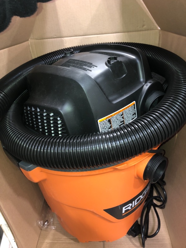 Photo 2 of RIDGID 12 Gal. 5.0-Peak HP NXT Wet/Dry Shop Vacuum with Filter, Hose and Accessories