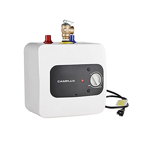 Photo 1 of Camplux Mini Tank Electric Water Heater 1.3 Gallons Hot Water Heaters 120V, Under Sink Water Heater with Cord Plug 1.44kW