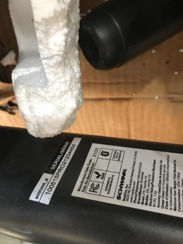 Photo 1 of Schwinn 270 Recumbent Exercise Bike with RideSocial & Schwinn Trainer App, Black ***USED, MINOR DAMAGE, MISSING SOME COMPONENTS***