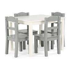 Photo 1 of Humble Crew, White/Grey Kids Wood Table and 4 Chairs Set
***USED, STAINED, MAYBE MISSING SOME HARDWARE****