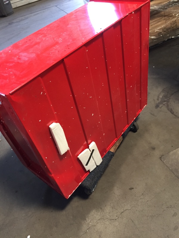 Photo 6 of *** IN COMPLETE AND LOCKED. MISSING KEY WHEELS AND TOP COVER, MINOR DENTS***
CRAFTSMAN 2000 Series 41-in W x 37.5-in H 10-Drawer Steel Rolling Tool Cabinet (Red)