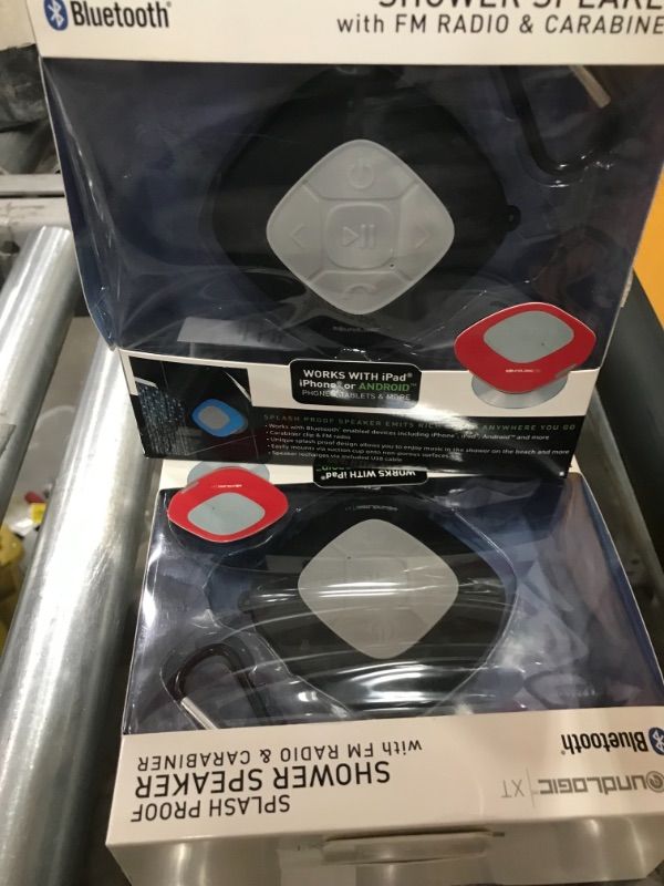 Photo 1 of 2 SoundLogic AWS-12/2970L Bluetooth Shower Speaker with FM Radio and Carabiner