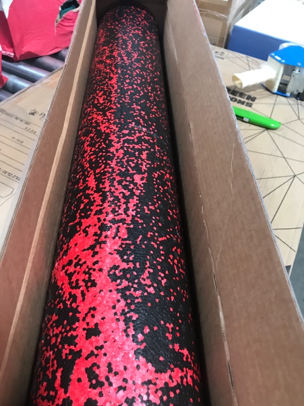 Photo 2 of Foam Roller, LuxFit Speckled Foam Rollers for Muscles (Red, 36 Inch)