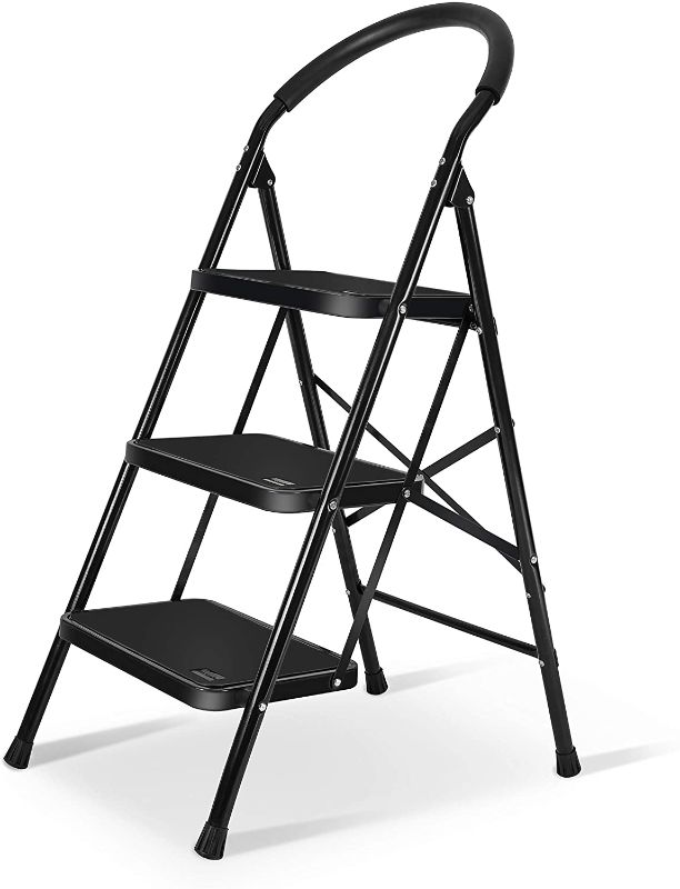 Photo 1 of *** STOCK PHOTO FOR REFERENCE ONLY***
3 STEP BLACK STEP LADDER