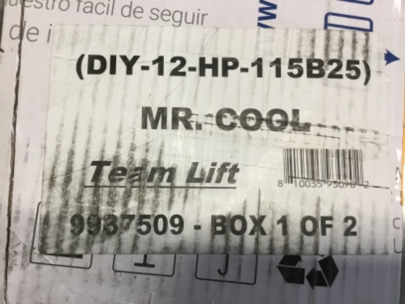 Photo 6 of **BOX 1 OF 2 ONLY** BOX 2 OF 2 MISSING**
MRCOOL DIY 3rd Gen 12,000 BTU 22 SEER Energy Star Ductless Mini-Split AC and Heat Pump with 25 ft. Install Kit 115V