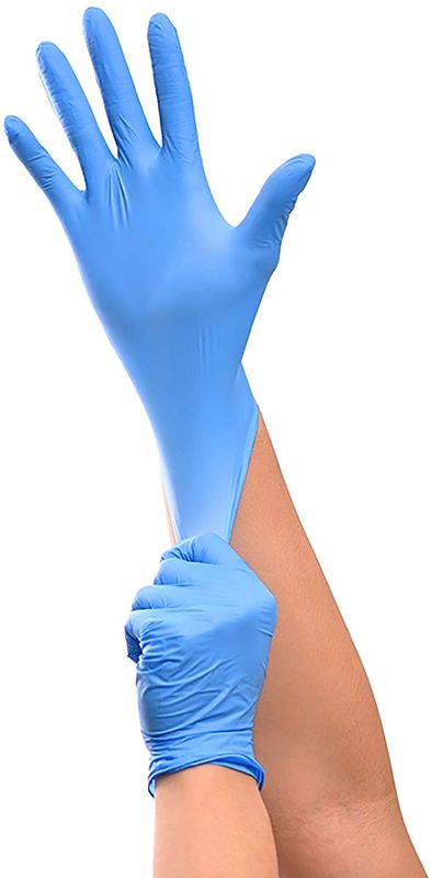 Photo 1 of 
\LARGE Blue Synmax Vinyl/Nitrile Blend 4G Multi-Purpose Disposable Gloves, (100-Pack)
