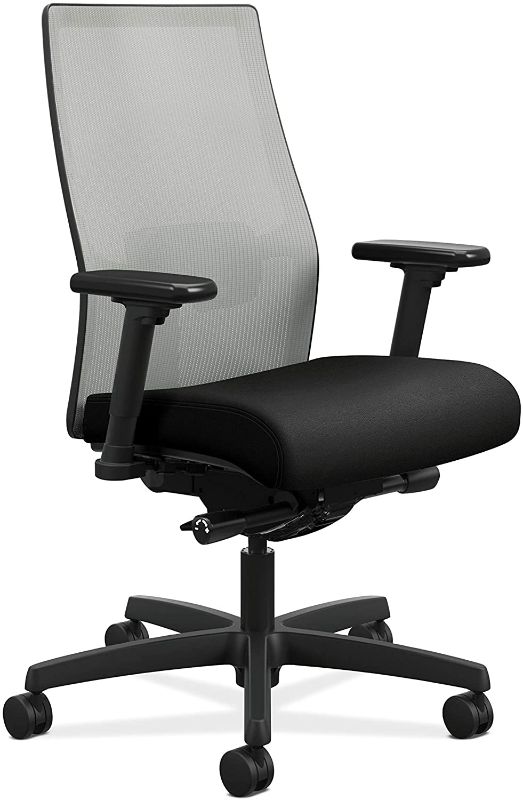 Photo 1 of ***PARTS ONLY*** HON Ignition 2.0 Mid-Back Adjustable Lumbar Work Fog Mesh Computer Chair for Office Desk (BLACK/GREY Fabric)
