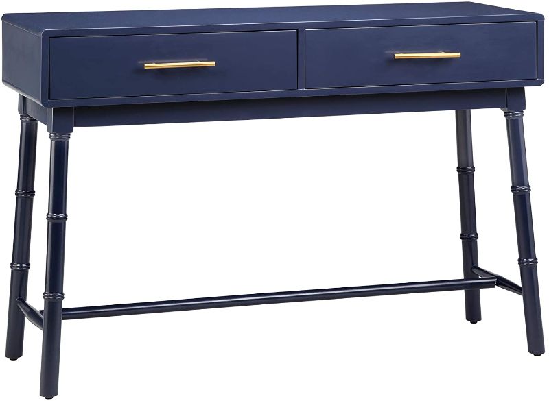 Photo 1 of Amazon Brand – Ravenna Home Classic Console Table with Storage Drawers, 44"W, Blue
