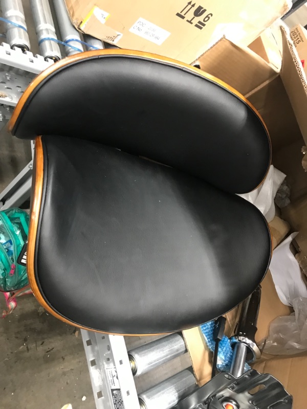 Photo 3 of **MISSING HARDWARE**
Armen Living Daphne Office Chair in Black Faux Leather and Chrome Finish
