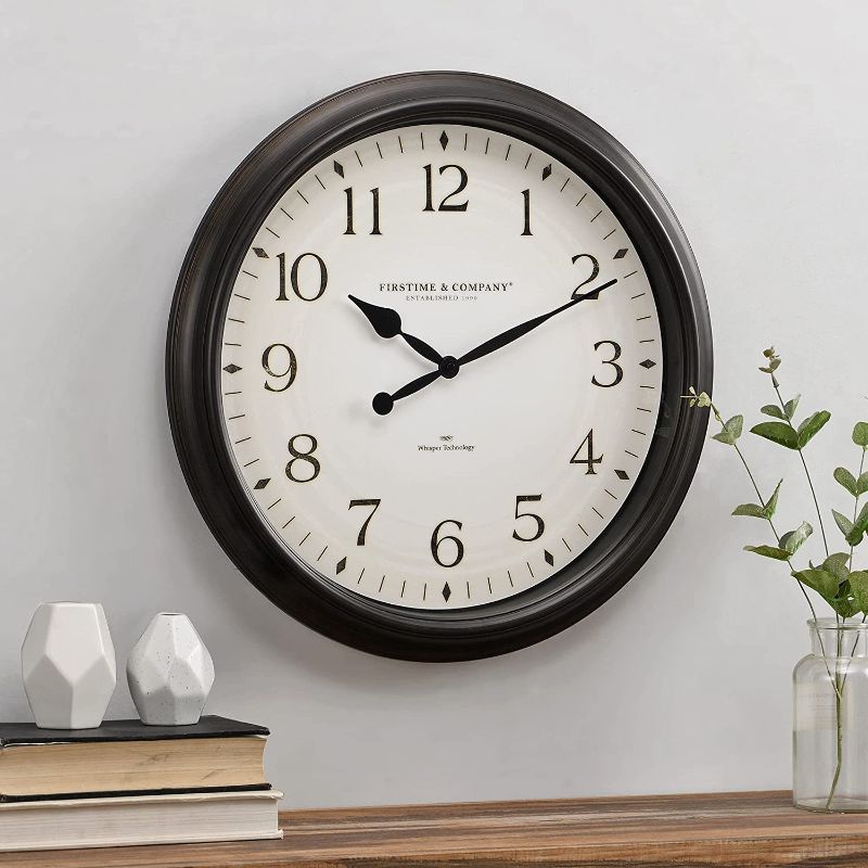 Photo 1 of **BROKEN **
FirsTime & Co.® Avery Whisper Wall Clock, American Crafted, Oil Rubbed Bronze, 20 x 2 x 20,
