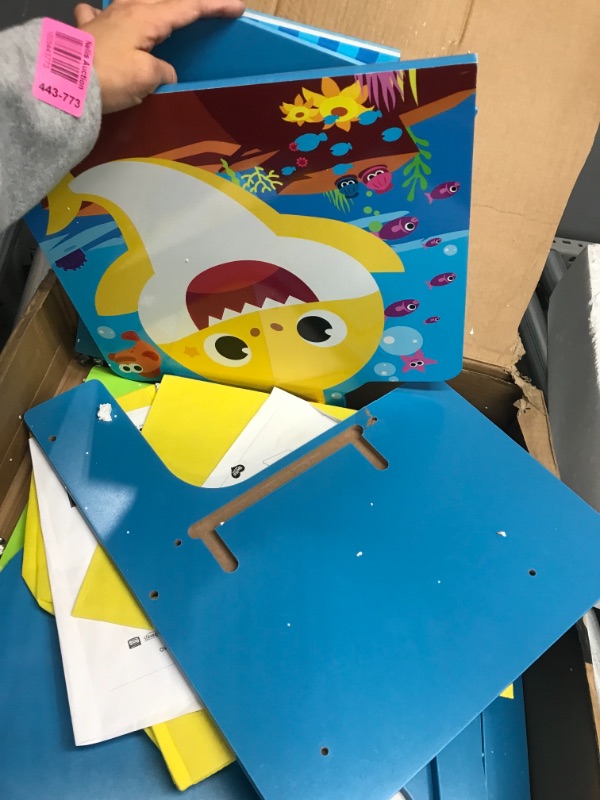 Photo 3 of **HARDWARE INCOMPLETE** DAMAGE TO CHAIR**
Baby Shark Chair Desk with Storage Bin - Ideal for Arts & Crafts, Snack Time, Homeschooling, Homework & More by Delta Children
