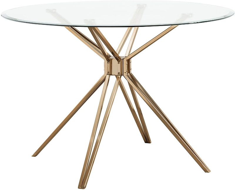 Photo 1 of **GLASS TOP NOT INLCUDED**LEGS ONLY***
SEI FURNITURE Southern Enterprises Atticus Dining Table, Gold
