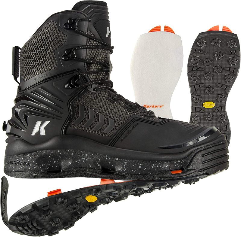 Photo 1 of Korkers River Ops - Guide-Caliber Performance - Includes Interchangeable Felt & Vibram Soles - size 13