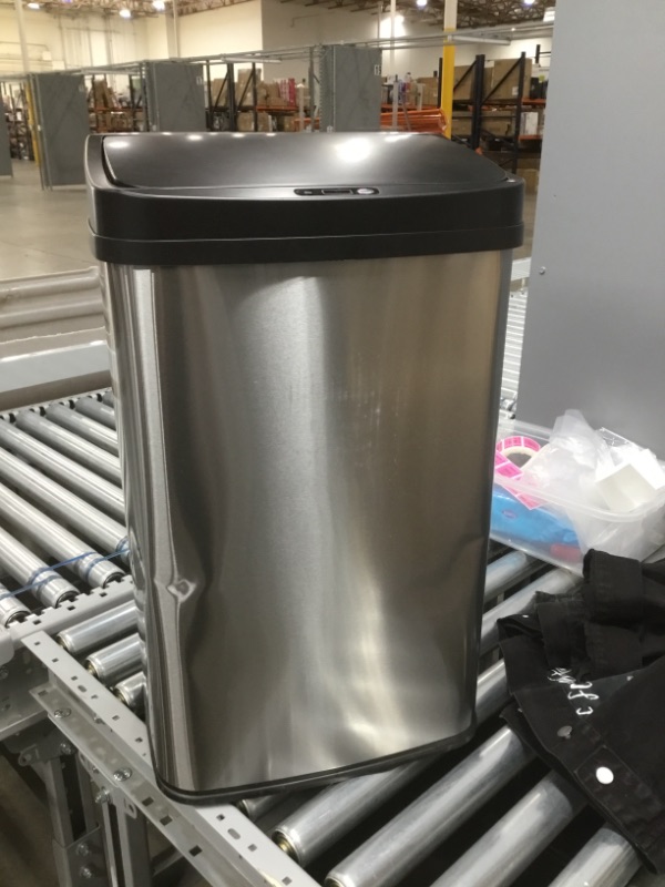 Photo 2 of 13 Gal. Stainless Steel Touchless Trash Can
