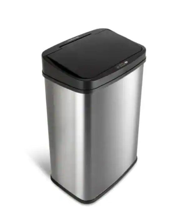 Photo 1 of 13 Gal. Stainless Steel Touchless Trash Can
