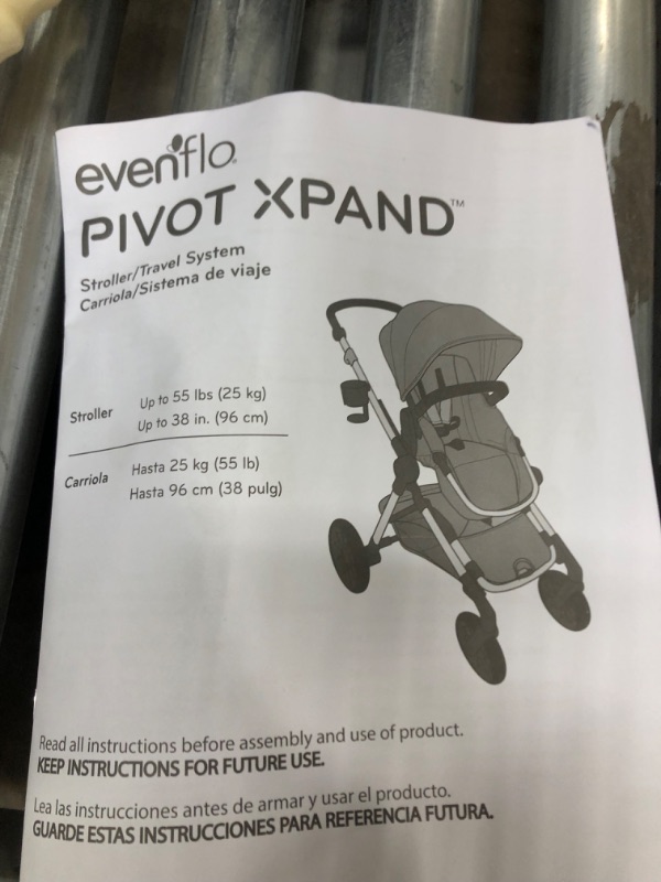 Photo 2 of Evenflo Pivot Xpand Modular Travel System with SafeMax Infant Car Seat
