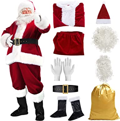 Photo 1 of Santa Suit Christmas Santa Claus Costume for Men Women Adult Costume Santa- XL 
