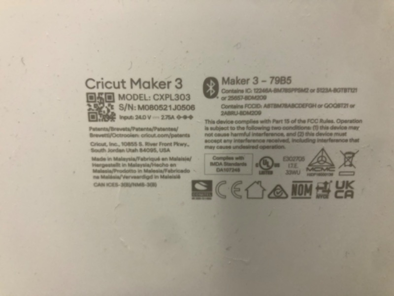 Photo 2 of ***PARTS ONLY** Cricut Maker® 3
