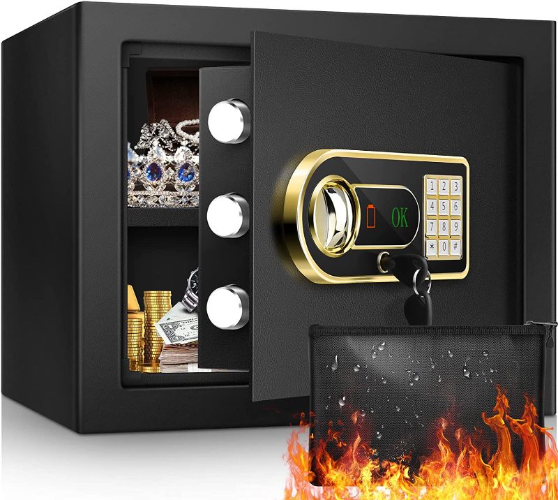 Photo 1 of 1.2Cub Fireproof Safe with Waterproof Fireproof Money Bag,