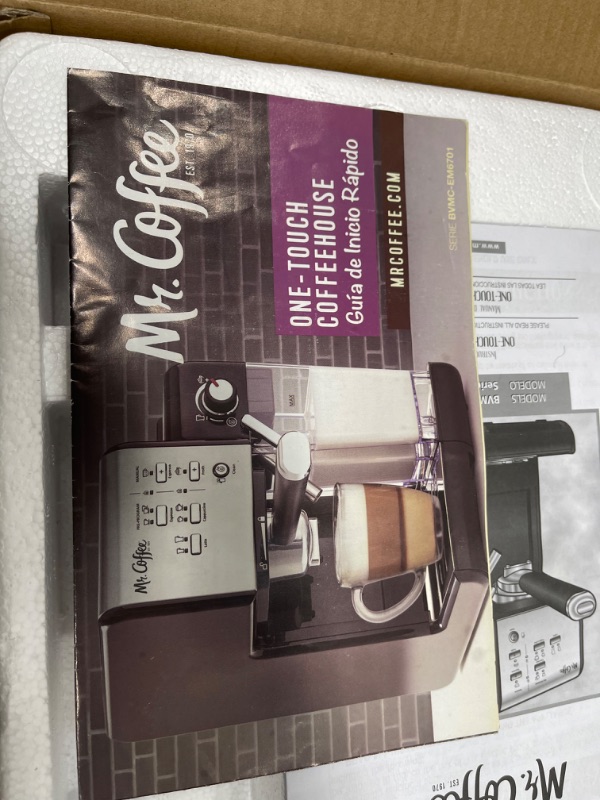 Photo 7 of Mr. Coffee One-Touch CoffeeHouse Espresso Maker and Cappuccino Machine
