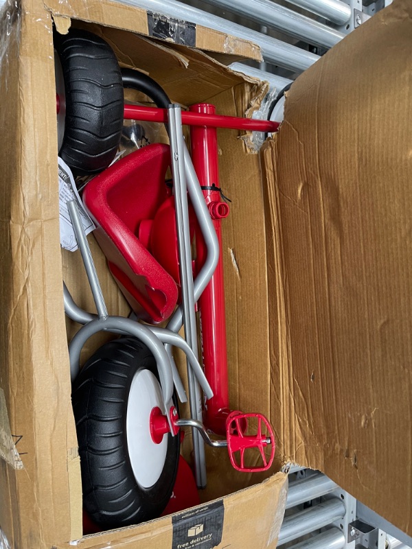 Photo 5 of ***PARTS ONLY*** Radio Flyer, Deluxe Steer & Stroll Trike, Parent Push Handle, Red
