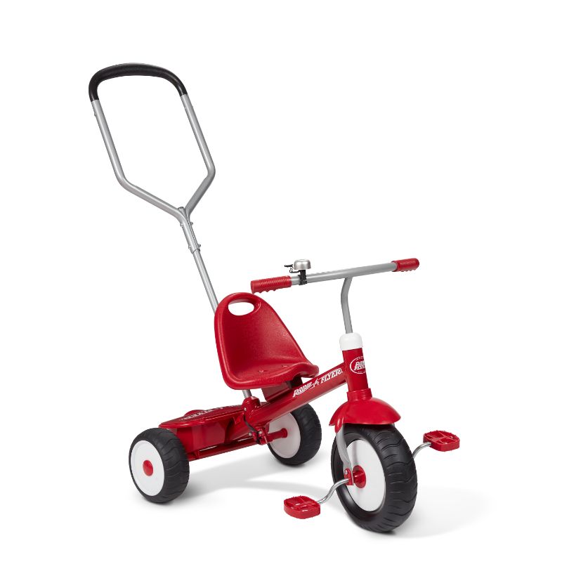 Photo 1 of ***PARTS ONLY*** Radio Flyer, Deluxe Steer & Stroll Trike, Parent Push Handle, Red

