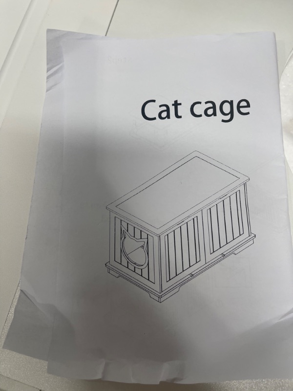 Photo 6 of  Wood Cat Litter Box Enclosure, Indoor Cat Crate