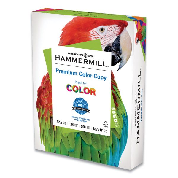 Photo 1 of Hammermill Copy Paper, 100 Brightness, 32 lb, 8 1/2 x 11, Photo White, 500 Sheets/Ream, 4 Pack 
