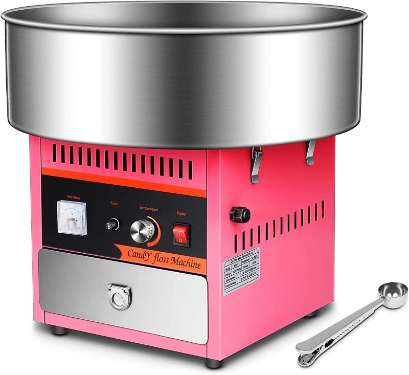 Photo 1 of Pink Commercial Electric Cotton Candy Machine for Kids Family Pink Girls,1000W Large Commercial Household Cotton Candy Maker Candy Floss Machine,for Making The Taste of Childhood