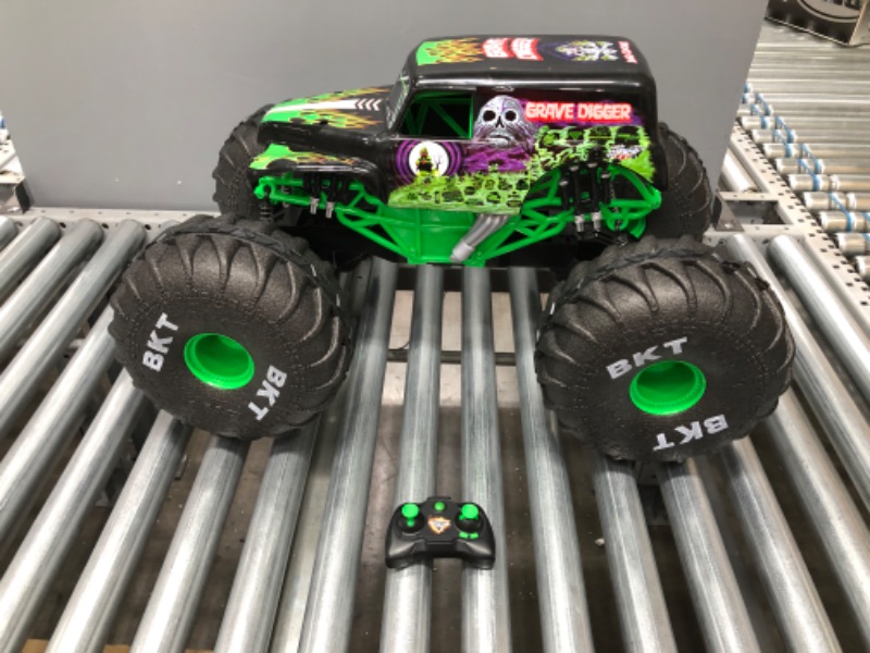 Photo 2 of **READ BELOW**Monster Jam, Official Mega Grave Digger All-Terrain Remote Control Monster Truck with Lights, 1: 6 Scale